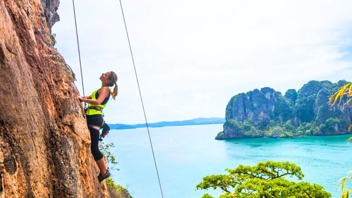 Rock climbing at Railay Beach