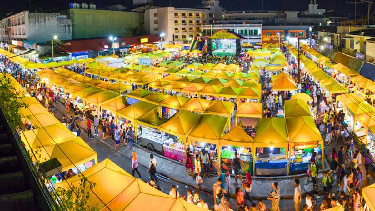 liveliness of Krabi Walking Street, Krabi town