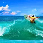 Surfing at West Coast of Phuket