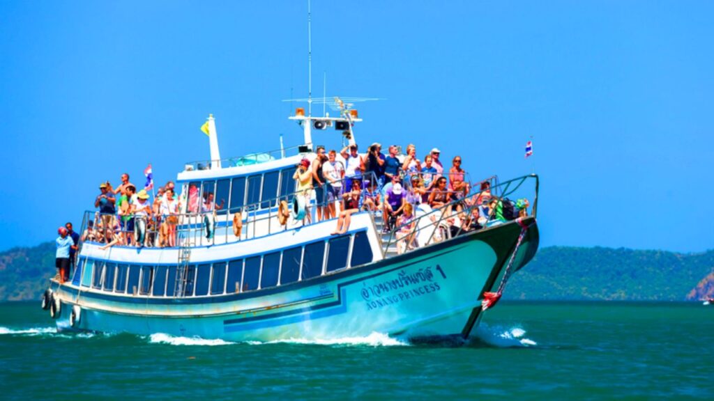 Phi Phi Islands on a big boat